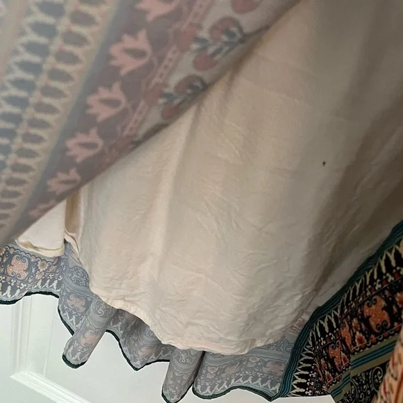 Anthropologie BHANUNI Far Fields Field flowers floral beaded dress puffy sleeves - Picture 14 of 15